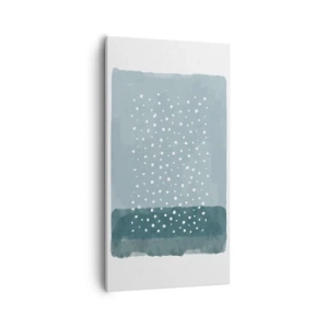 Lærredstryk - Billede på lærred - Dyrket i blåt - 55x100 cm