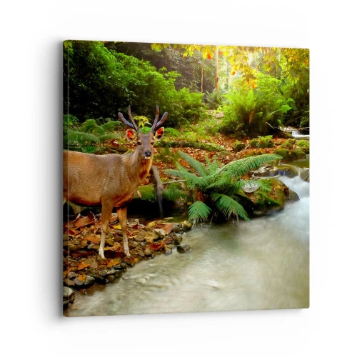 Lærredstryk - Billede på lærred - Velkommen til min verden - 30x30 cm