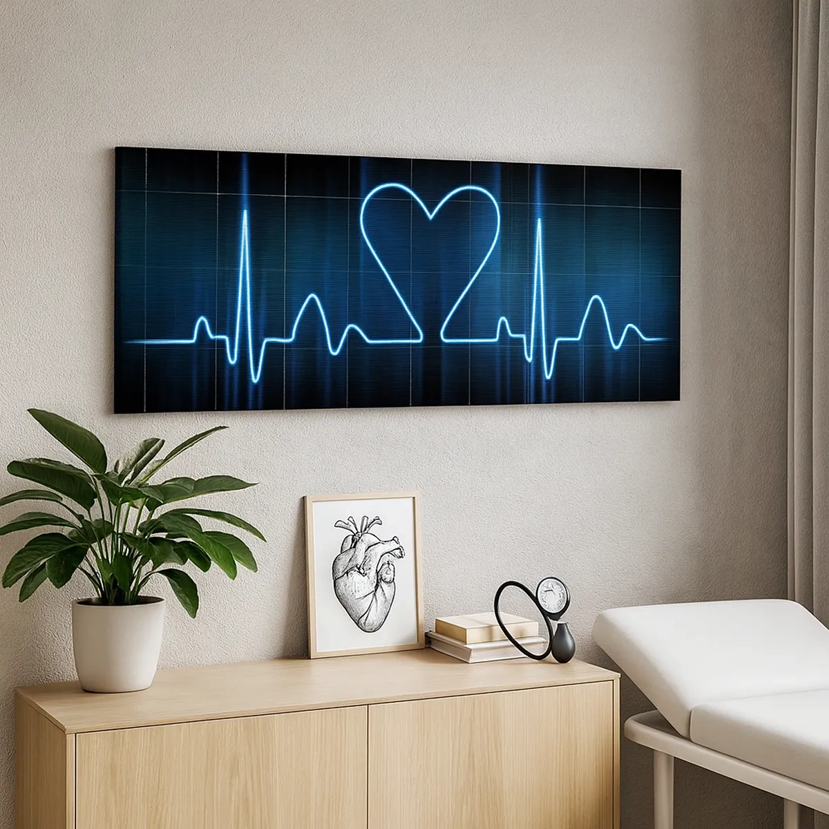 Lærredstryk - Billede på lærred - I hjertets rytme - 30x30 cm