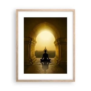 Plakat i ramme af lyst egetræ - Fuldkommen harmoni - 40x50 cm