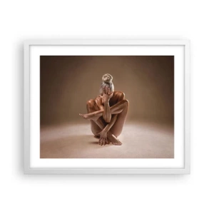 Plakat i hvid ramme - Enhed mellem krop og ånd - 50x40 cm