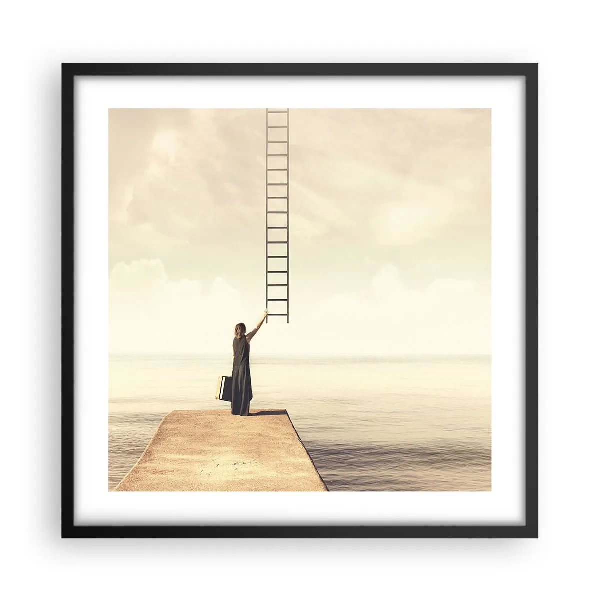 Plakat i sort ramme - En magisk rejse - 50x50 cm