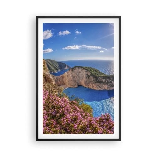 Plakat i sort ramme - Min store græske ferie - 61x91 cm