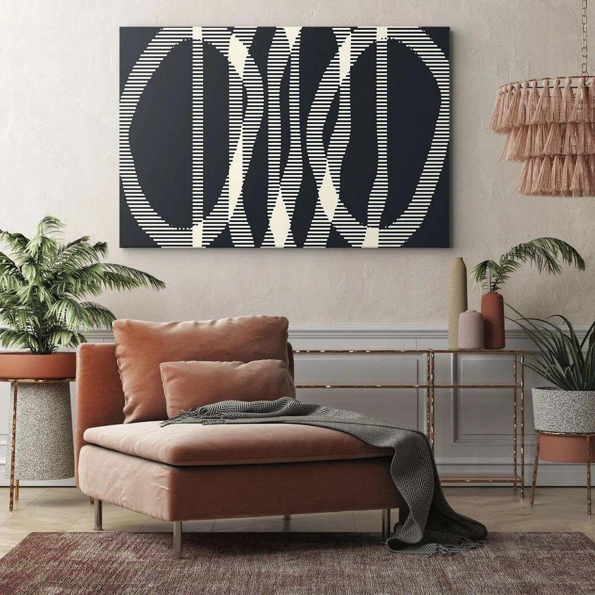 Lærredstryk - Billede på lærred - Forsøg på at bryde igennem mørket - 70x50 cm