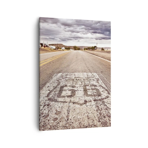 Lærredstryk - Billede på lærred - Mother Road - amerikansk legende - 50x70 cm