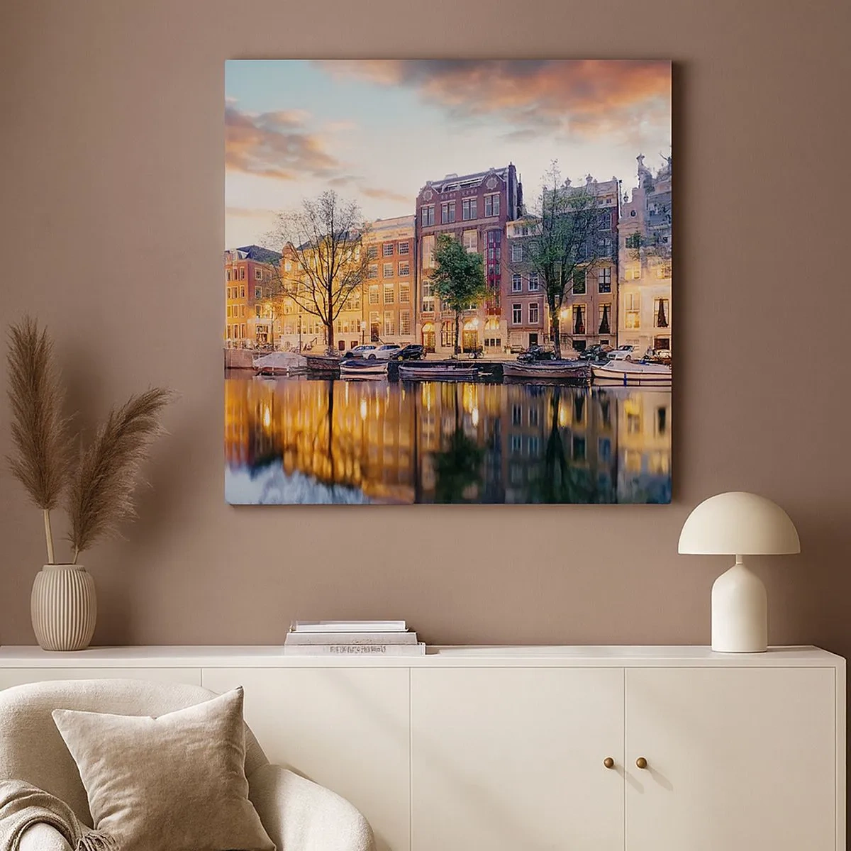 Lærredstryk - Billede på lærred - Tilbageholdende og rolig hollandsk skønhed - 30x30 cm