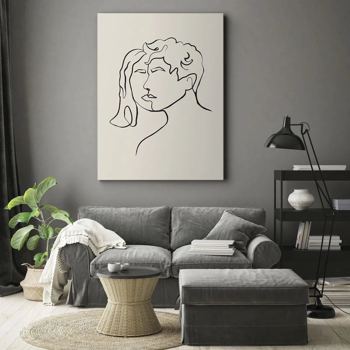 Lærredstryk - Billede på lærred - Og enhed er blevet til - 80x120 cm