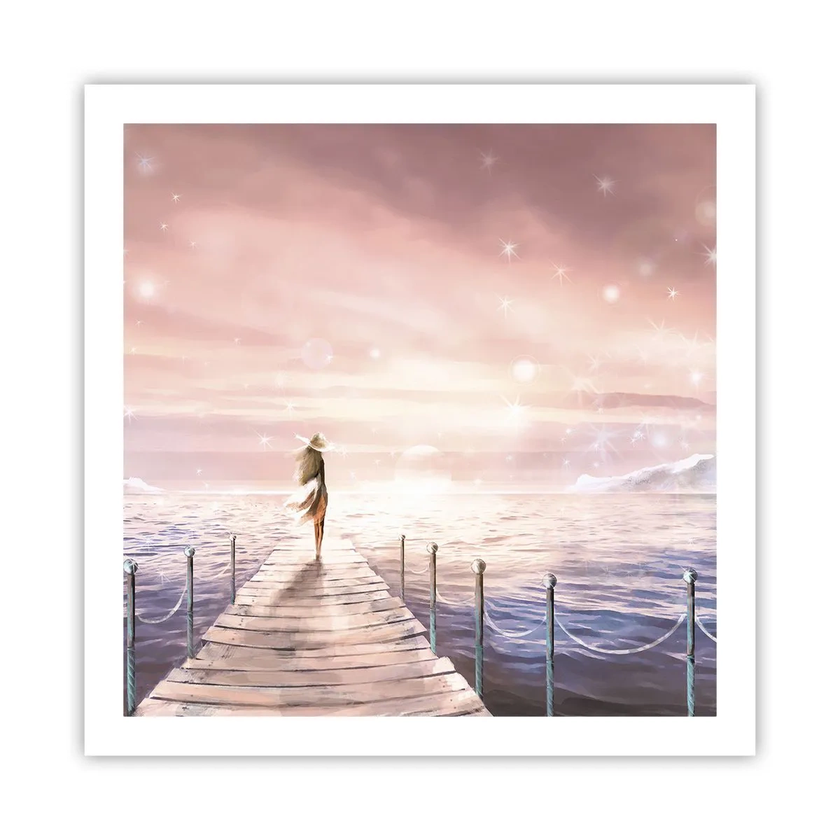 Plakat - I lyset af en drøm - 60x60 cm