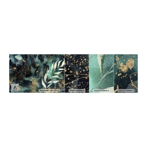 Prøve Fototapet Premium Canvas - Fortryllet have - Planter, Blade, Botanik - 100x30 cm