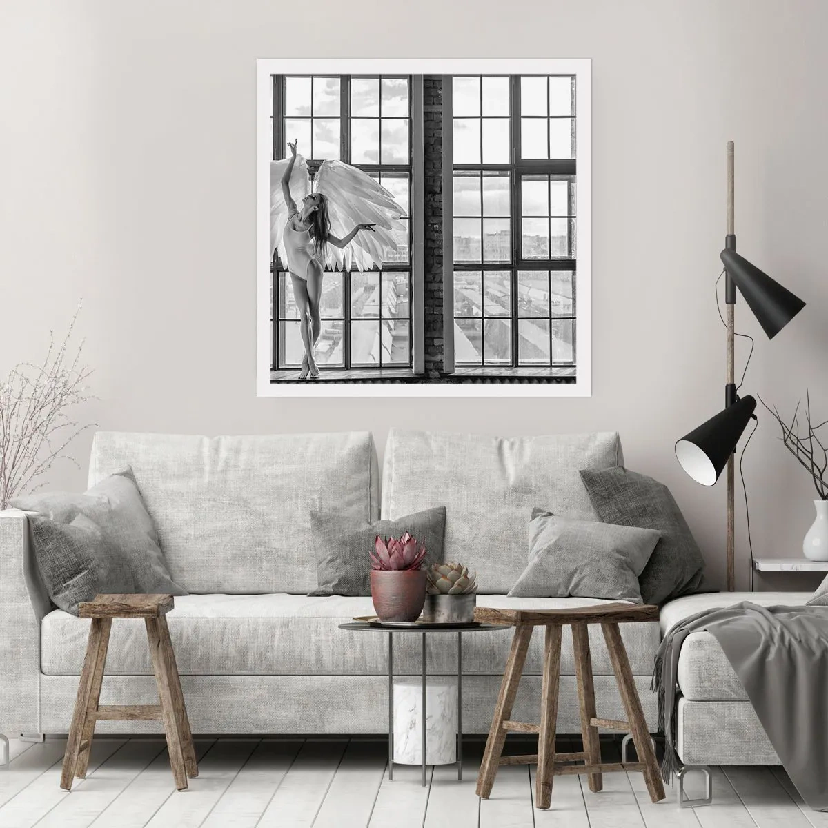 Plakat - Englenes by? - 40x40 cm