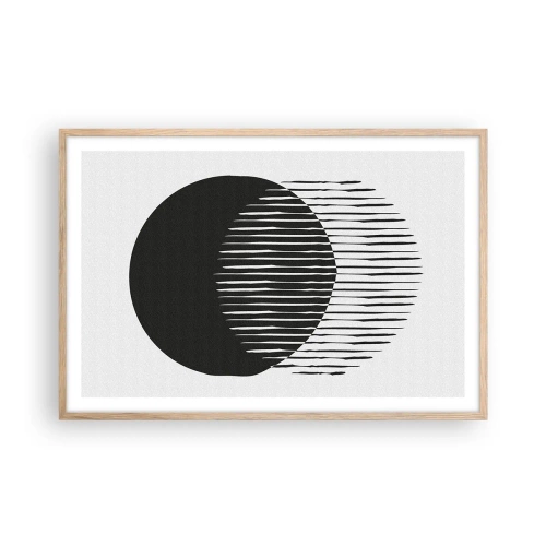 Plakat i ramme af lyst egetræ - Hans alter ego - 91x61 cm