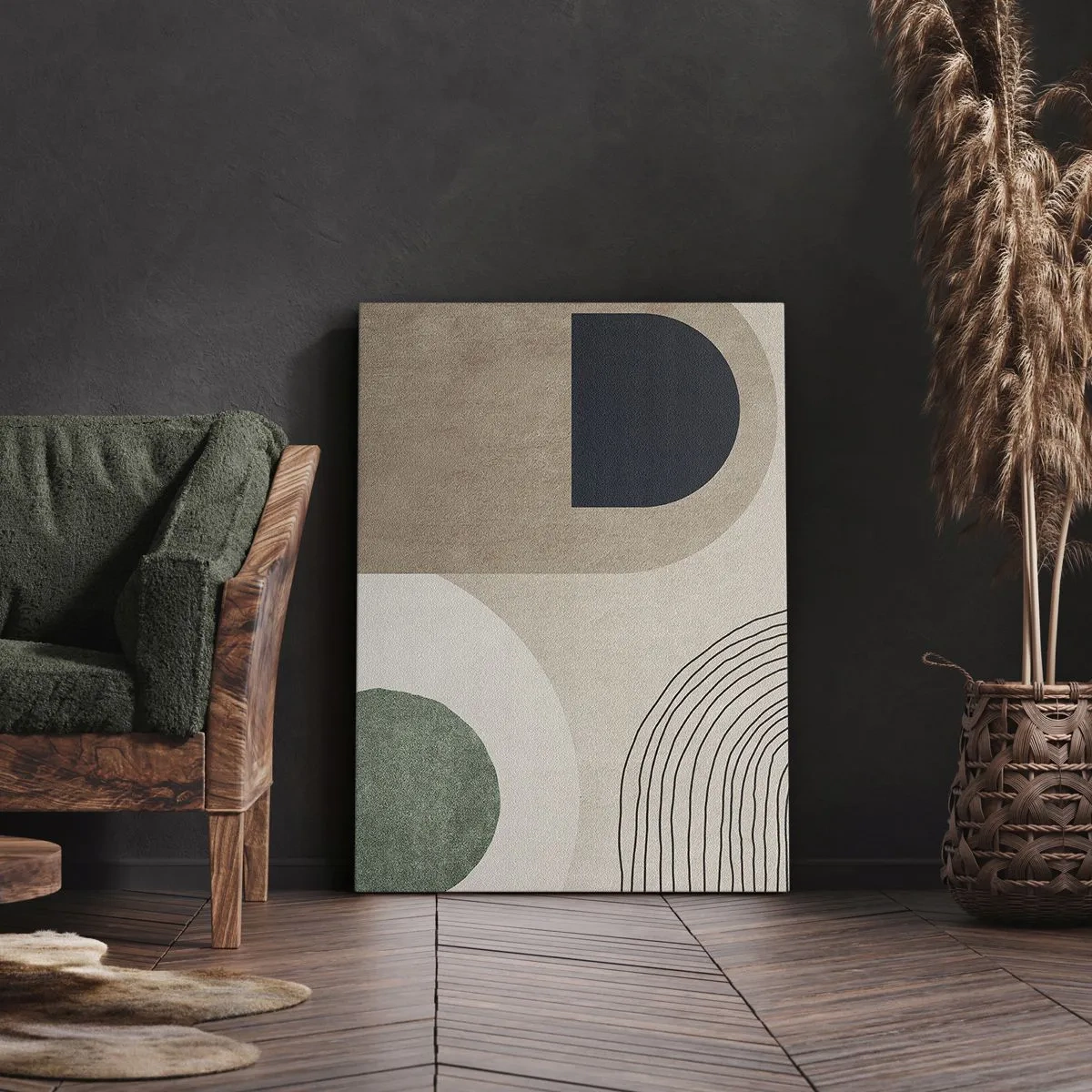 Lærredstryk - Billede på lærred - Blidheden i en oval - 50x70 cm
