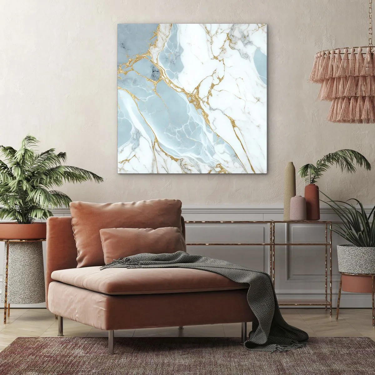 Lærredstryk - Billede på lærred - Rigdom af sten - 60x60 cm