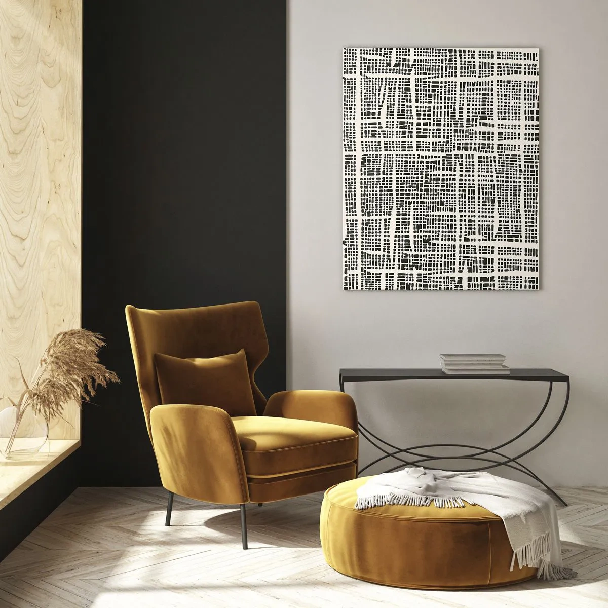 Billede på glas - En sammensætning vævet - 50x70 cm