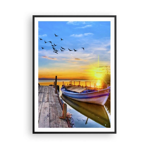Plakat i sort ramme - Farvel, indtil i morgen - 70x100 cm