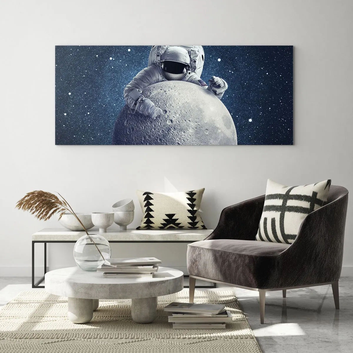 Billede på glas - Kosmisk spøgefugl - 90x30 cm