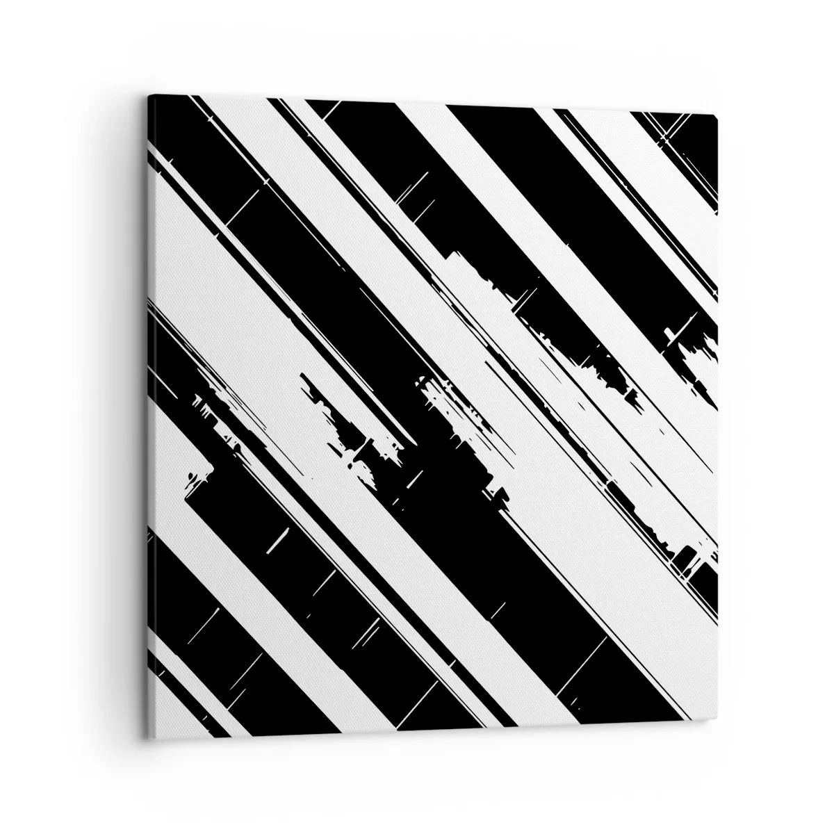 Lærredstryk - Billede på lærred - Intens og dynamisk komposition - 50x50 cm