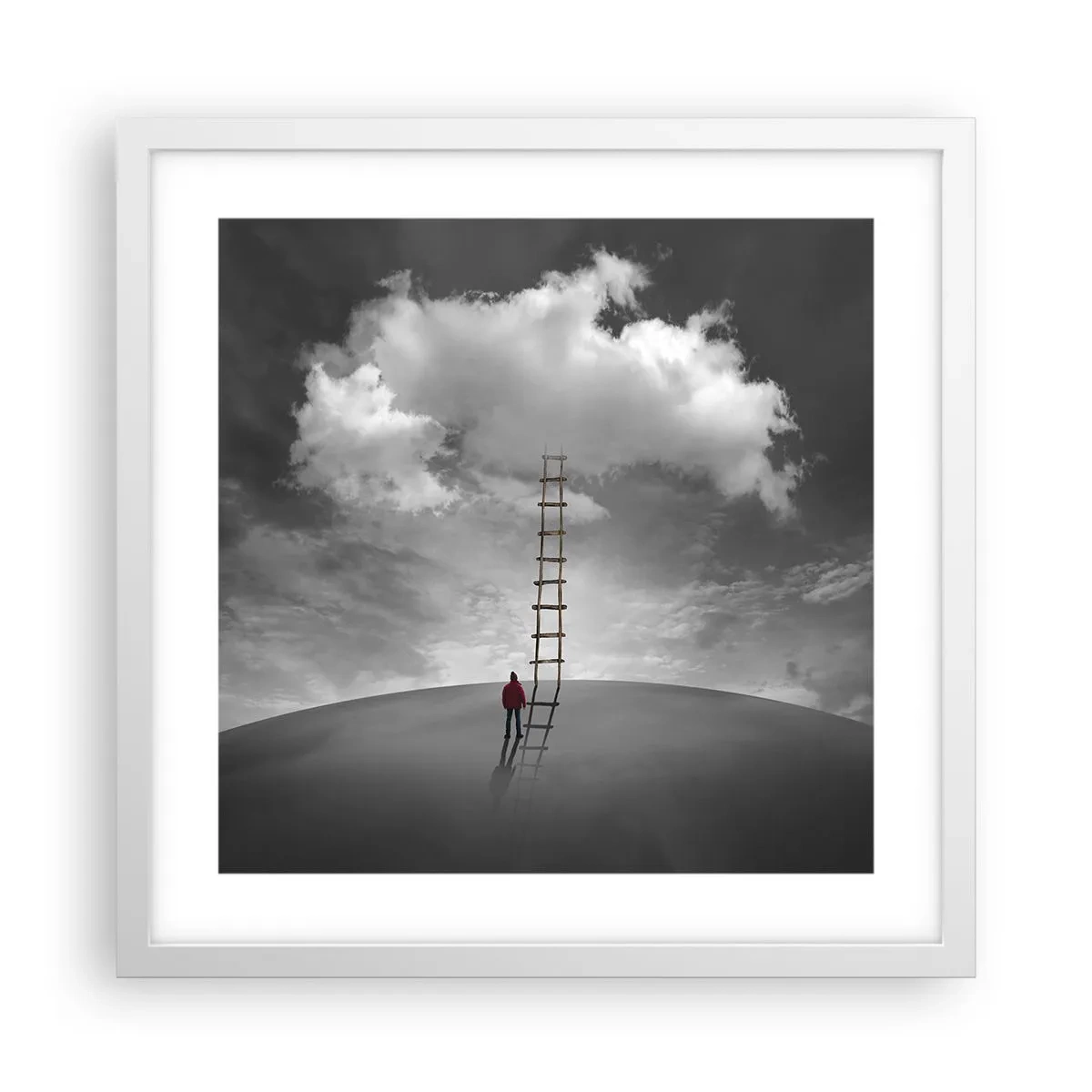 Plakat i hvid ramme - Alt er muligt - 40x40 cm