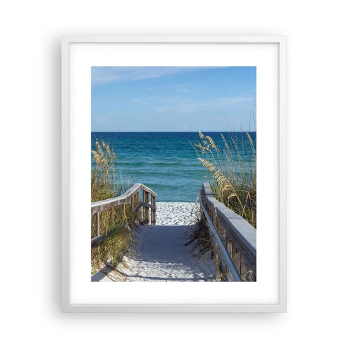 Plakat i hvid ramme - I solen, i vinden - 40x50 cm