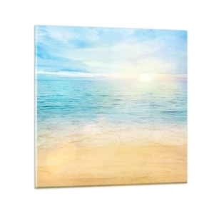 Billede på glas - Det store blå - 70x70 cm