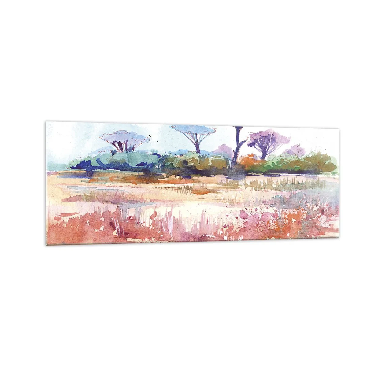 Billede på glas - Savannens farver - 140x50 cm