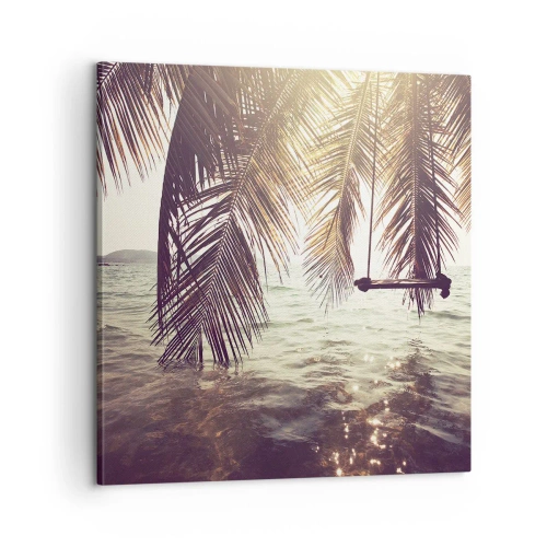 Lærredstryk - Billede på lærred - Du kan svæve i skyerne efter behag - 60x60 cm