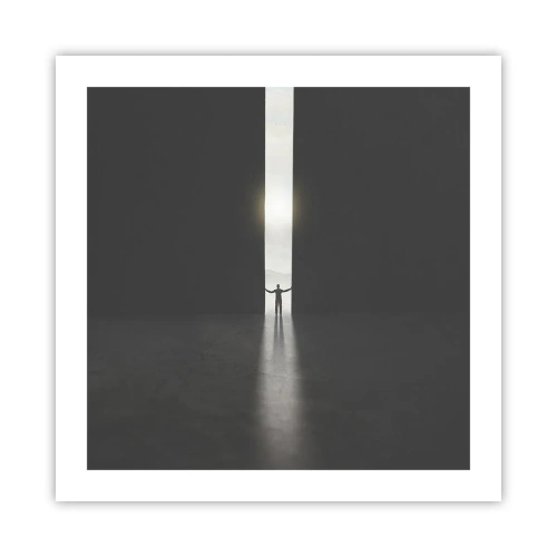 Plakat - Et skridt mod en lys fremtid - 50x50 cm