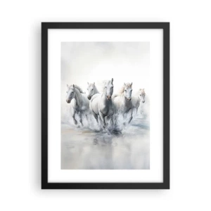 Plakat i sort ramme - Hvid magi - 30x40 cm
