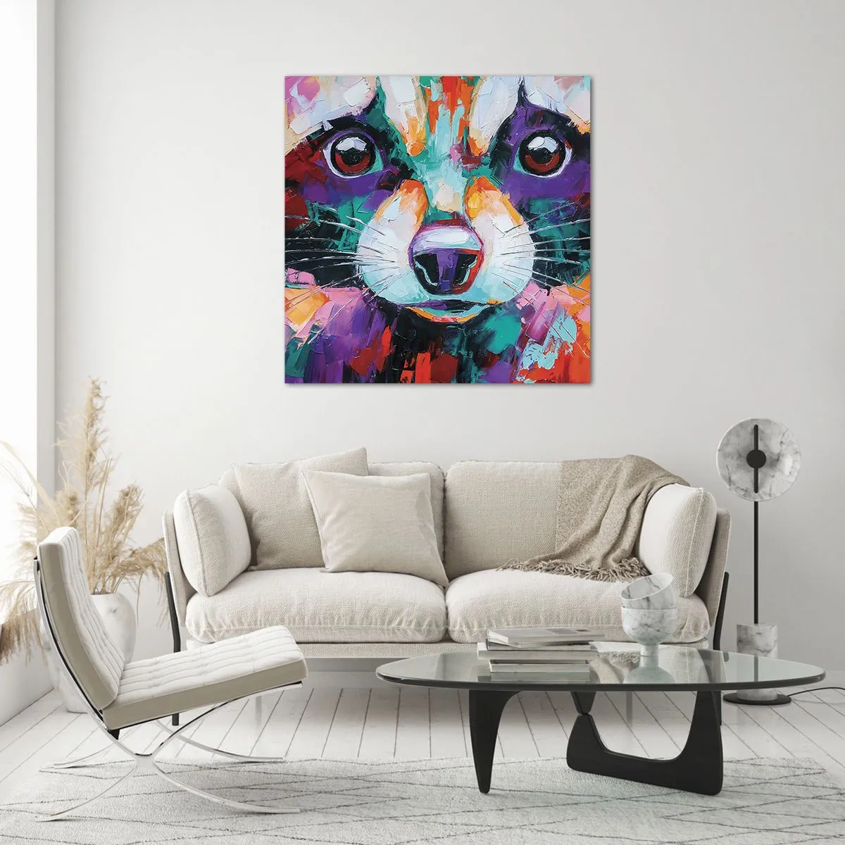 Billede på glas - Kun gode følelser - 40x40 cm