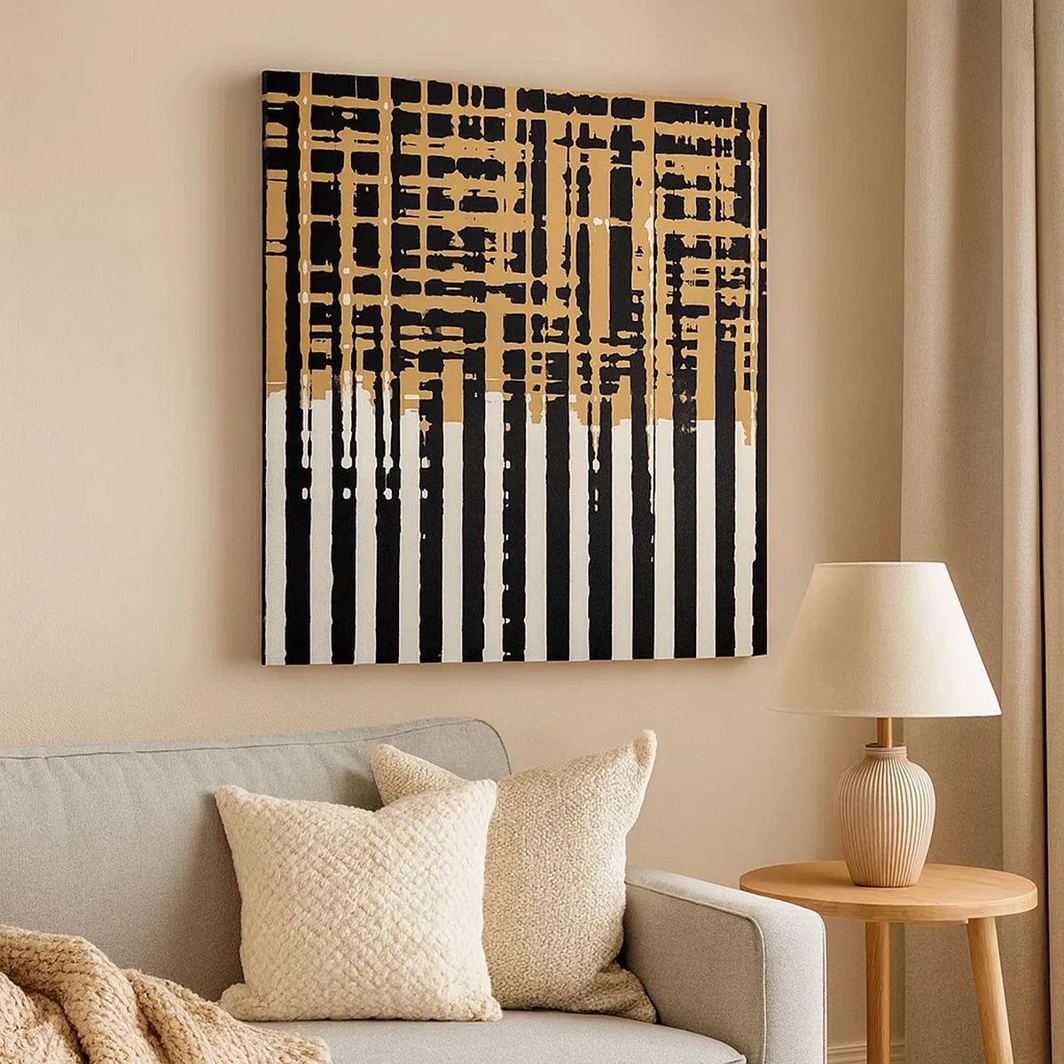 Lærredstryk - Billede på lærred - Arkitektonisk abstraktion - 30x30 cm