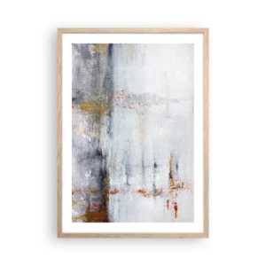Plakat i ramme af lyst egetræ - Bag lufttæppet - 50x70 cm