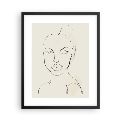 Plakat i sort ramme - Omrids af sensualitet - 40x50 cm