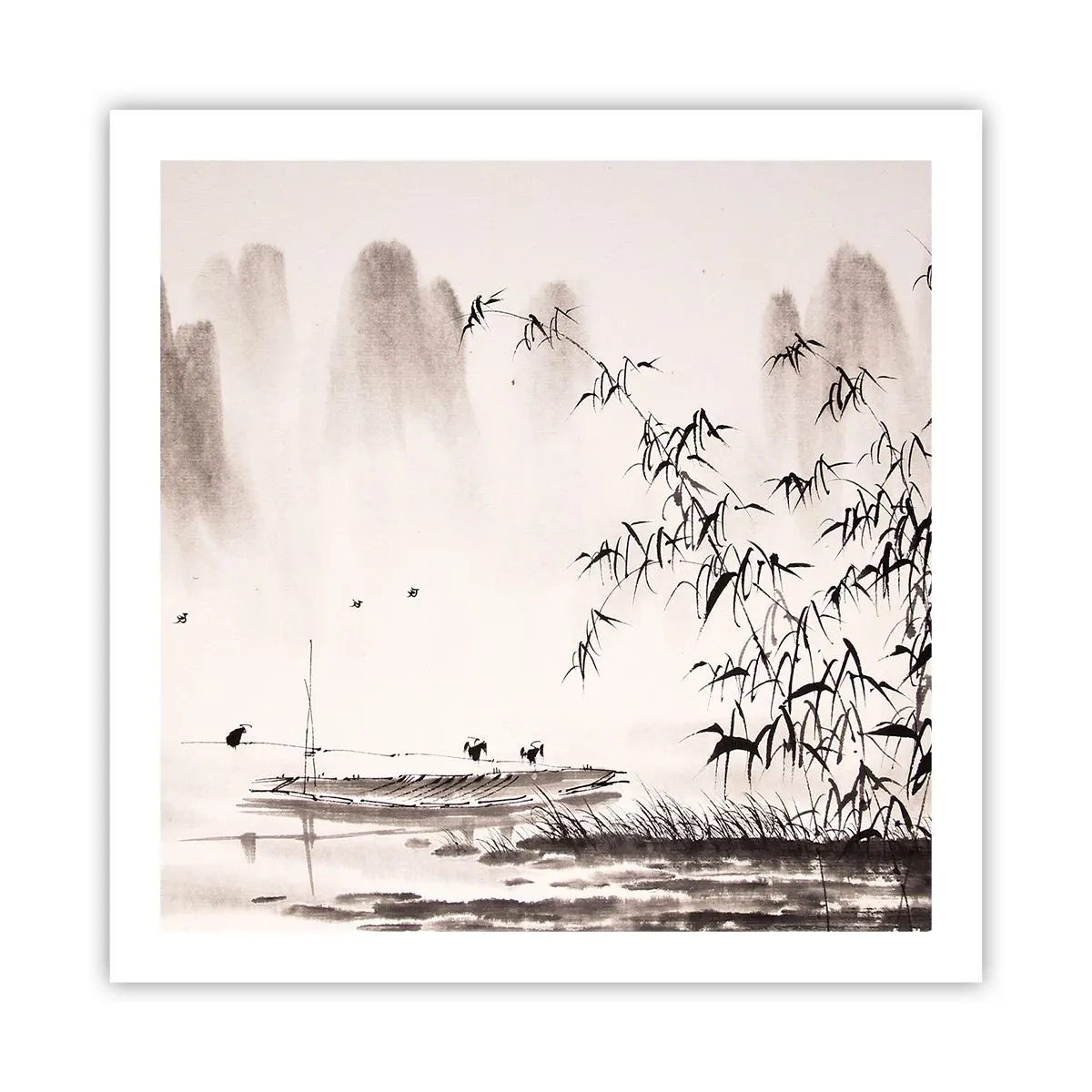 Plakat - Stilhed i rismarkerne - 60x60 cm