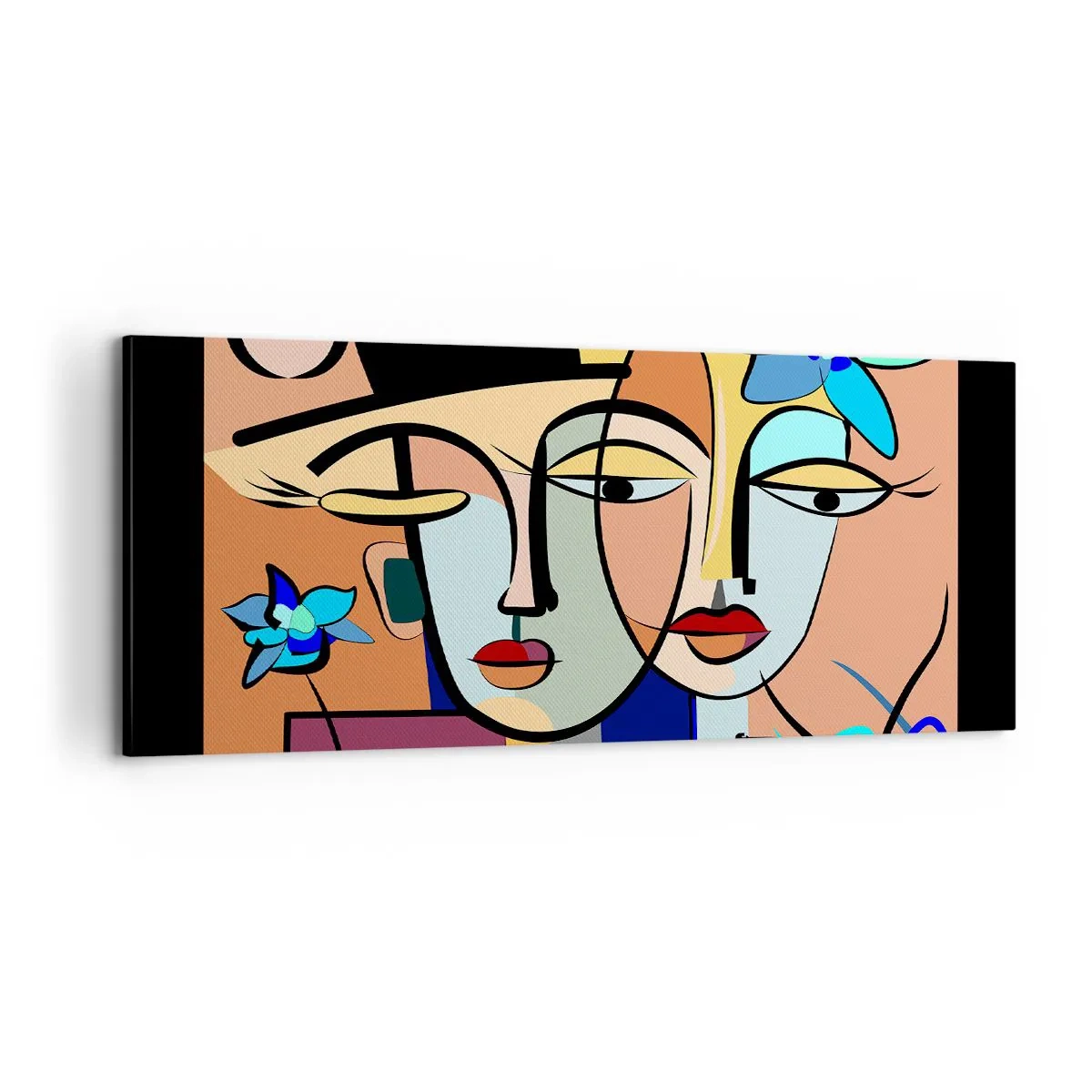 Lærredstryk - Billede på lærred - Picassos randez vous - 100x40 cm