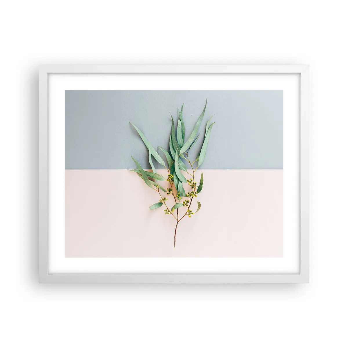 Plakat i hvid ramme - Pastelfarvernes subtilitet - 50x40 cm