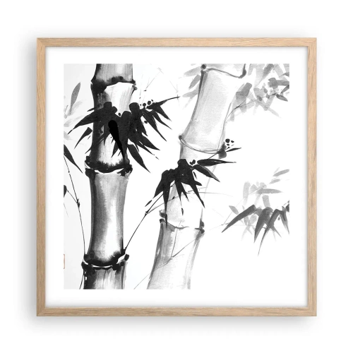 Plakat i ramme af lyst egetræ - Nærbillede af Orienten - 50x50 cm