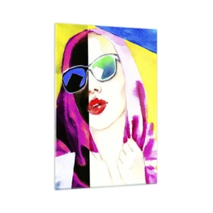 Billede på glas - Jeg er ikke hvid, og jeg er ikke sort - 70x100 cm