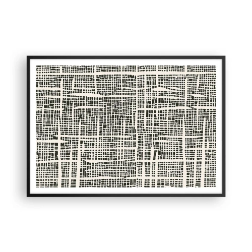 Plakat i sort ramme - En sammensætning vævet - 100x70 cm