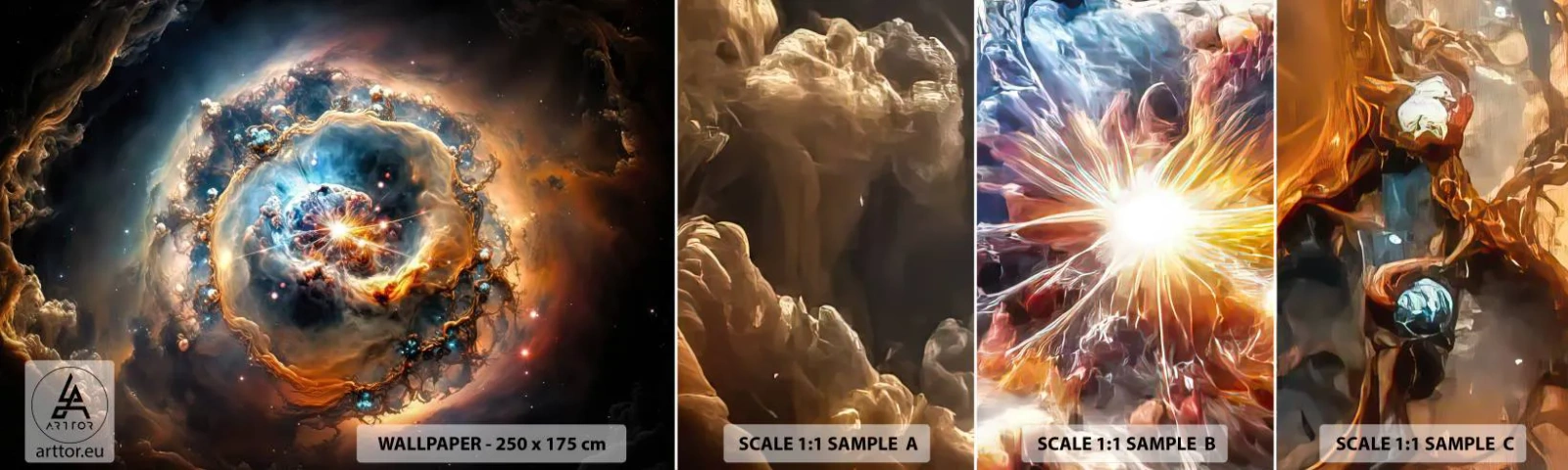 Fototapet Prøve Standard Eco - Begyndelse - Univers, Kosmos, Galaxy - 100x30 cm