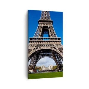 Lærredstryk - Billede på lærred - Hele Paris ved hendes fødder - 45x80 cm