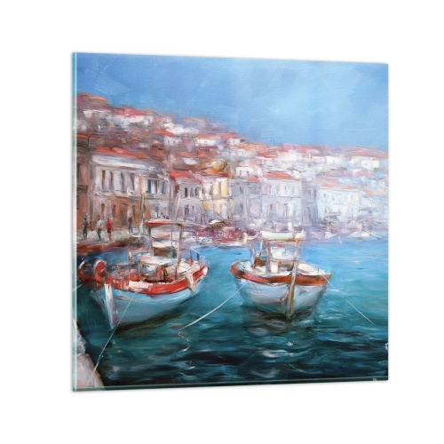 Billede på glas - Italiensk bugt - 30x30 cm
