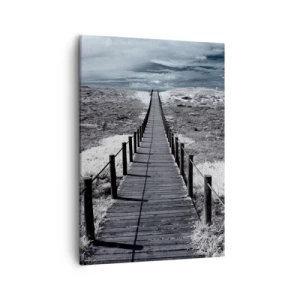 Lærredstryk - Billede på lærred - Lige ved kysten - 50x70 cm