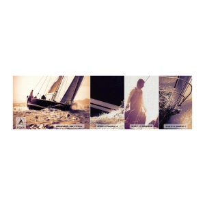 Prøve Fototapet Premium Canvas - Sejl, sømand - Yacht, Hav, sejlads - 100x30 cm