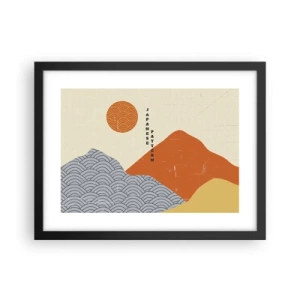 Plakat i sort ramme - I den japanske ånd - 40x30 cm