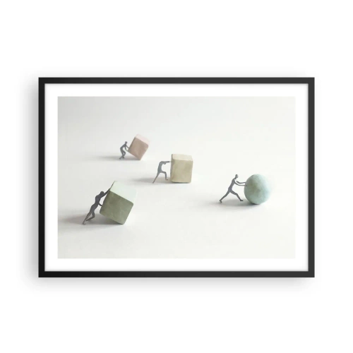 Plakat i sort ramme - Selve livet - 70x50 cm