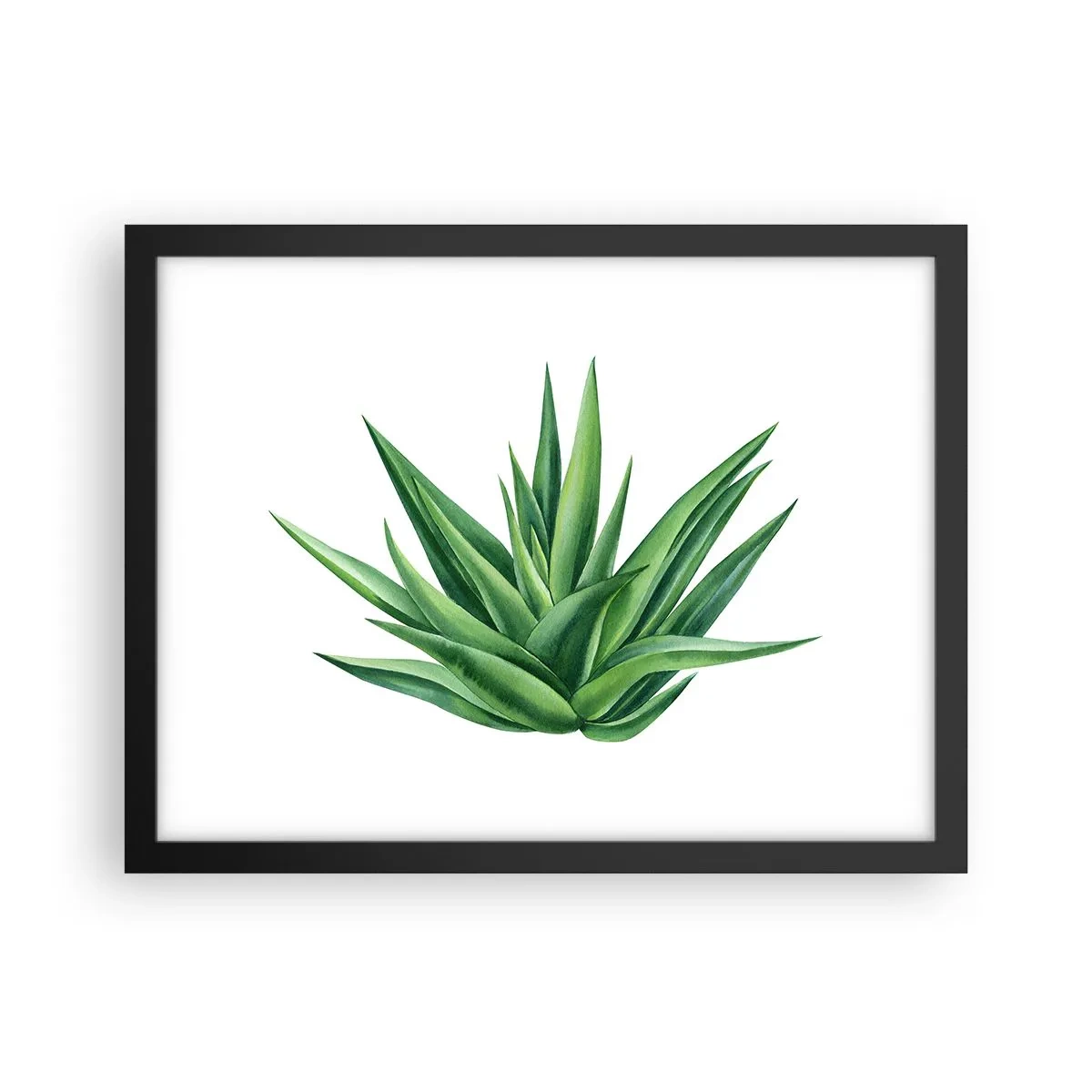 Plakat i sort ramme - Grøn - styrke - liv - 40x30 cm