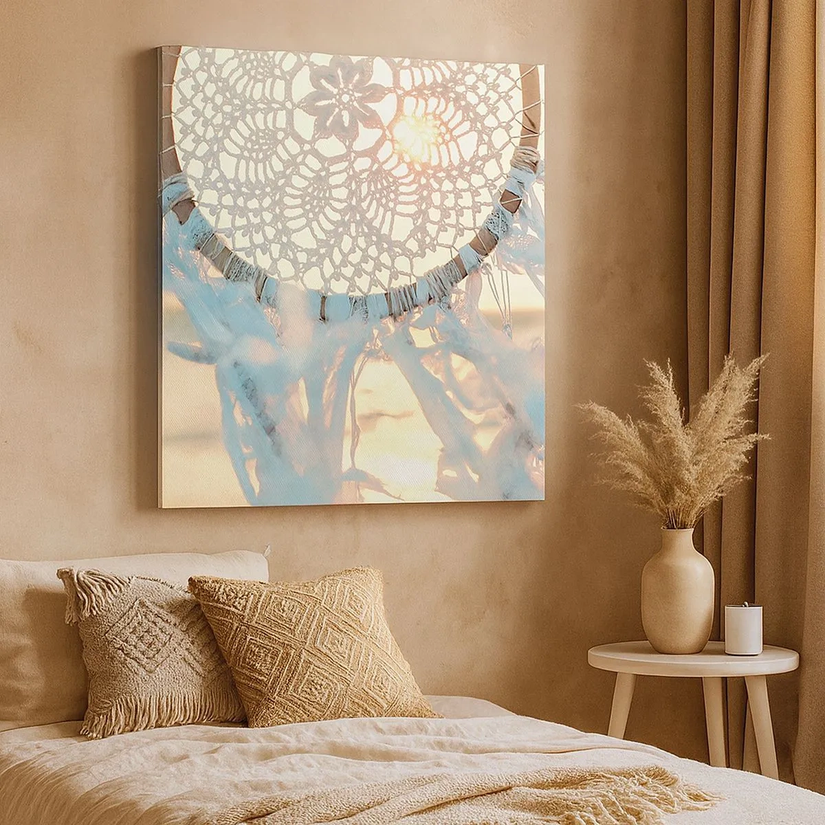 Lærredstryk - Billede på lærred - Totem med blonder - 30x30 cm