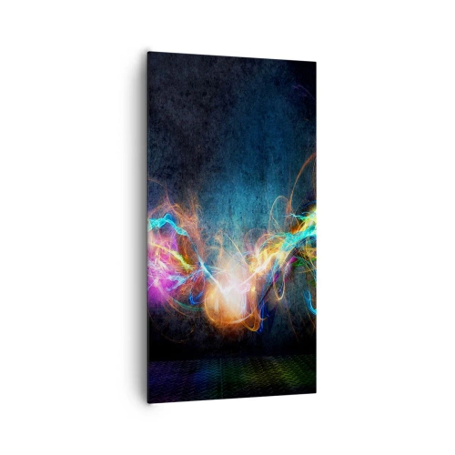 Lærredstryk - Billede på lærred - Glædeligt imod mørket - 65x120 cm