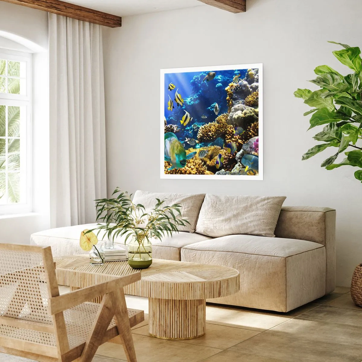 Plakat - Tung trafik på feriestien - 40x40 cm