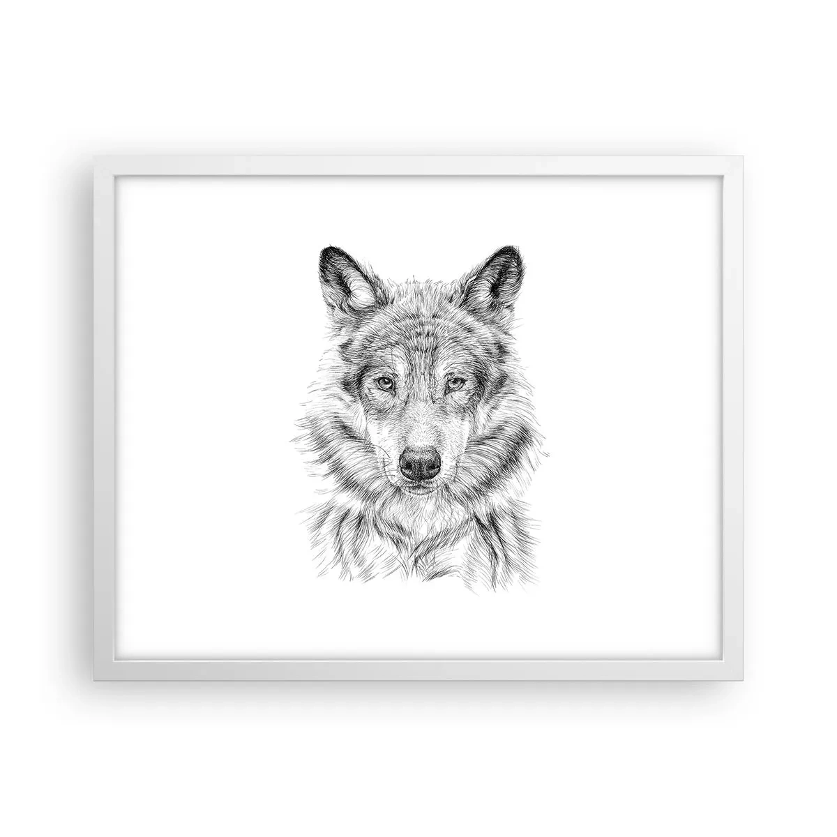 Plakat i hvid ramme - En født leder - 50x40 cm